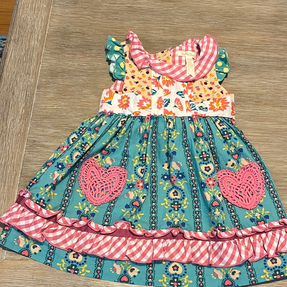 Matilda Jane dress with diaper cover pantaloons 12-18 months